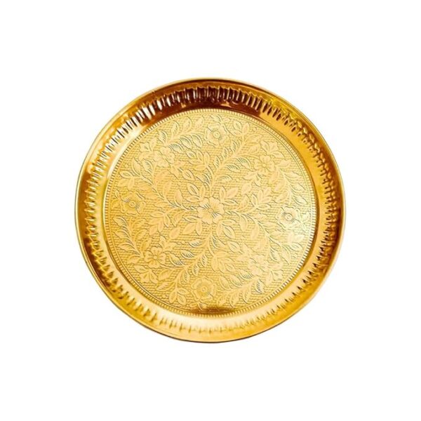 Brass Pooja Pital Aarti Thali for Puja