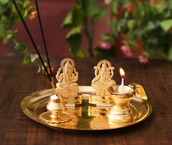 Pooja Thali Set (Golden)