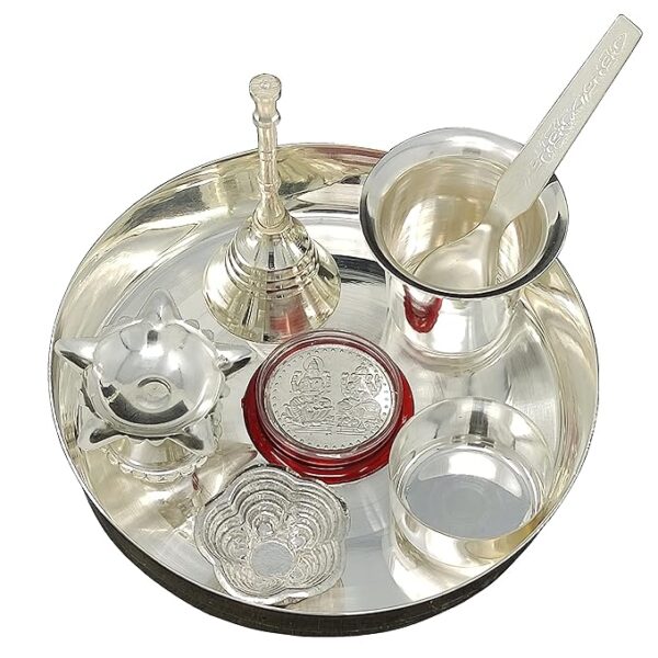 Silver Plated Pooja Thali
