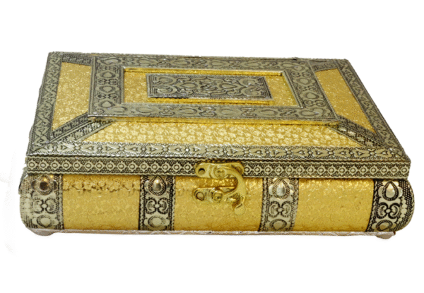 Wooden Dryfruit Box With Resin and Brass