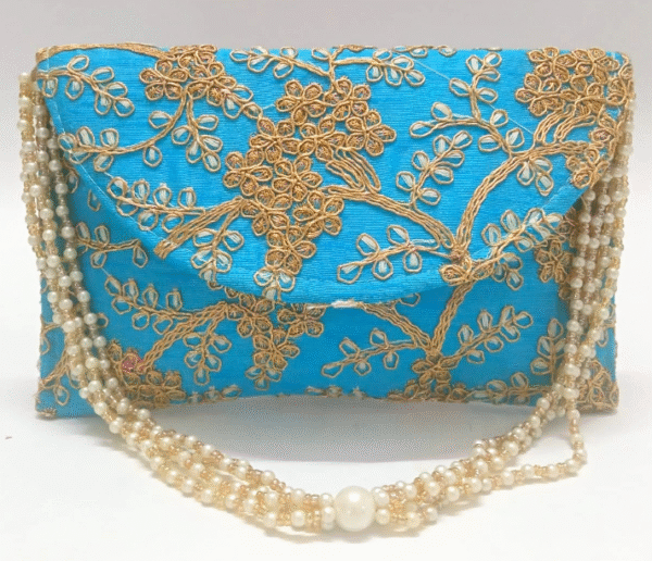 Floral Embroidery Clutch Bag