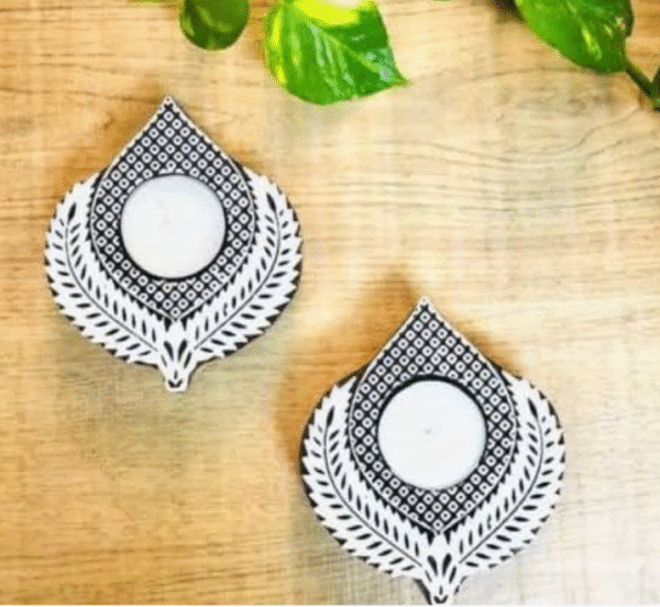 Leaf Handcrafted Wooden Tlights