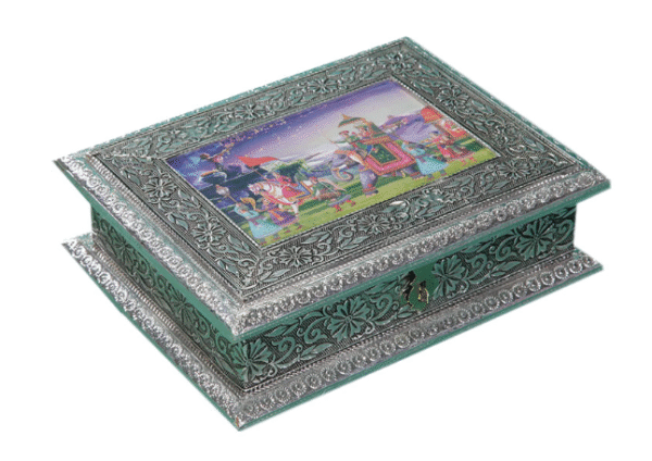 Oxidised Photo Dry Fruit Box (7″ X 9″)