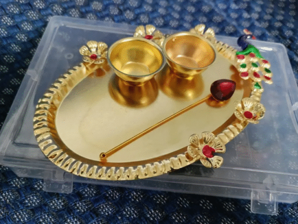 Peacock Haldi Kumkum Platter