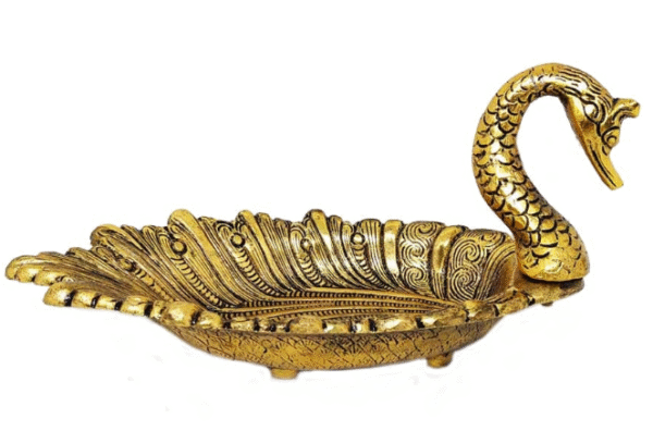 Elegant Oxidised Swan Tray